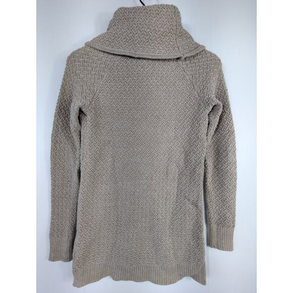 If It Were Me Womens Cowl Neck Sweater XS Beige Knit Pullover Long Sleeve - Picture 2 of 11